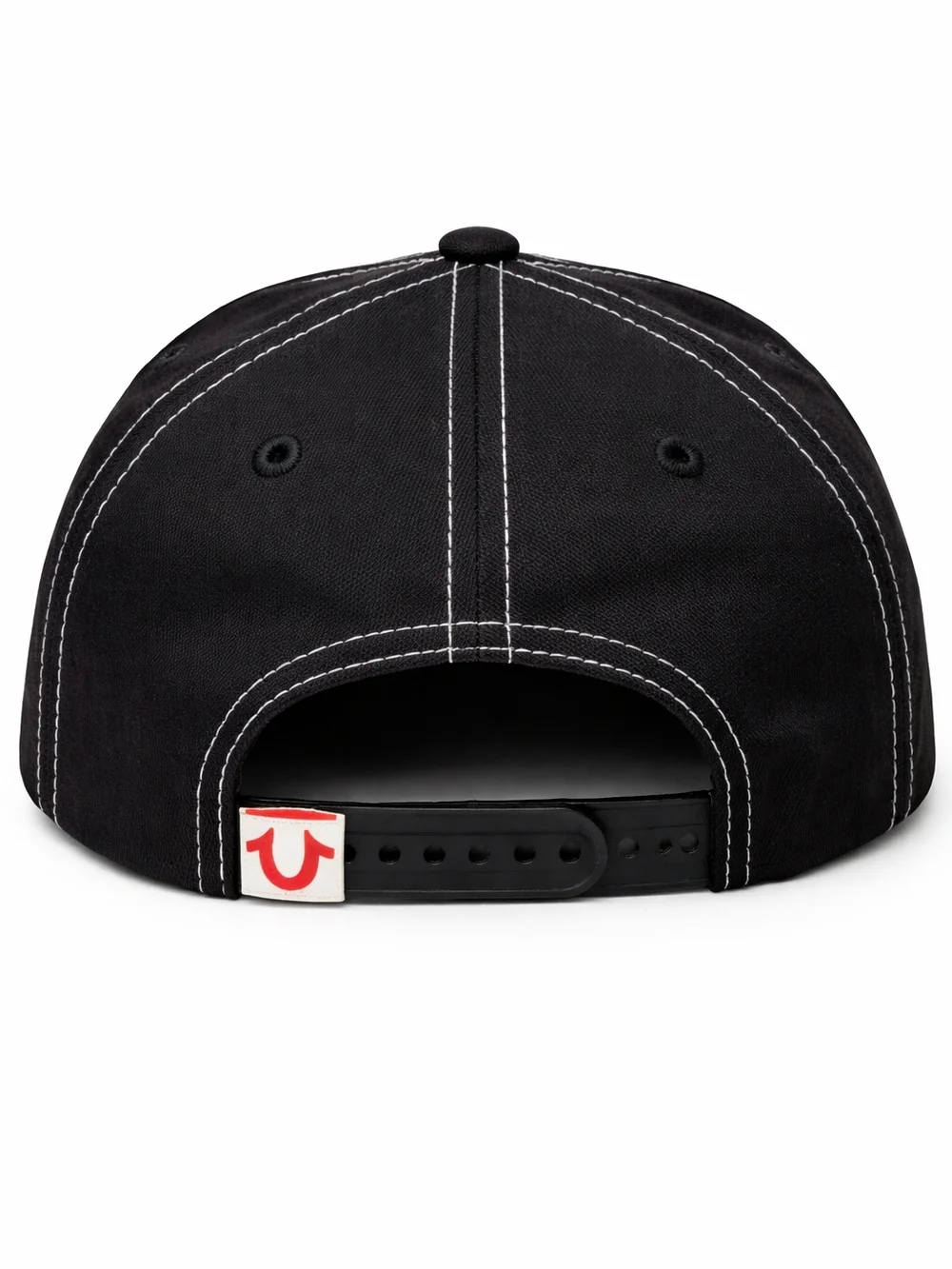 🆕️True Religion Snapback Hat Black White Stitch Buddha Logo Adjustable Cap